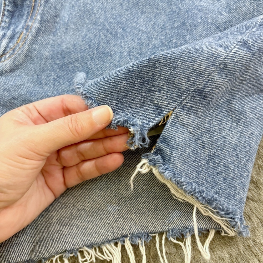 VS PINK Frayed Denim Shorts - Picture 6 of 12